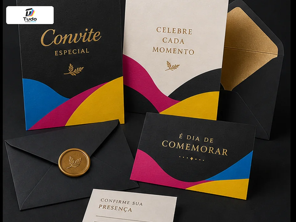 Convites impressos para eventos e comemorações