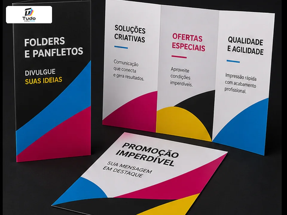 Panfletos e folders impressos para divulgação em Aracaju